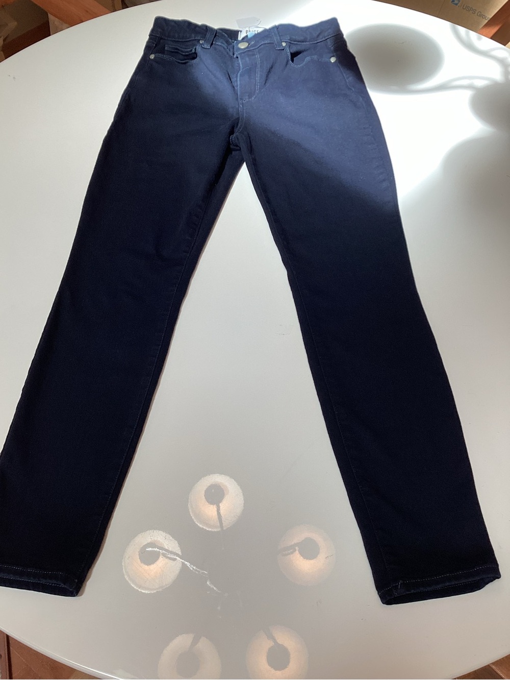 #661 PAIGE women’s Dark wash black/blue Slim fit Jeans. Size 28 - Picture 4 of 11